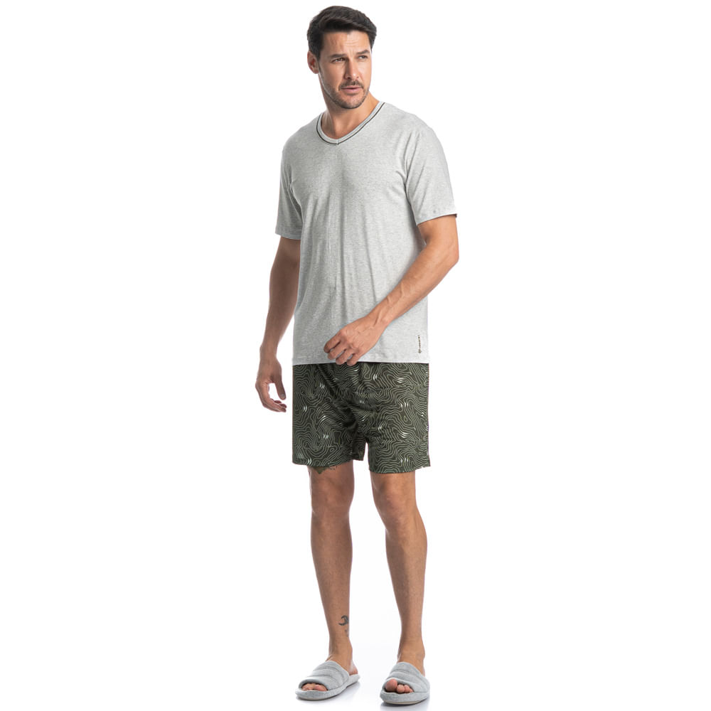 Pijama Masculino Curto Henri Tombini - Imagem 3 - Mobile