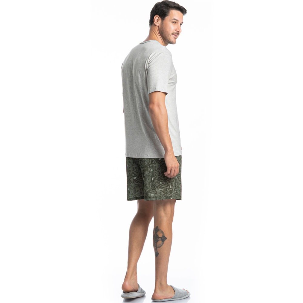 Pijama Masculino Curto Henri Tombini - Imagem 4 - Mobile
