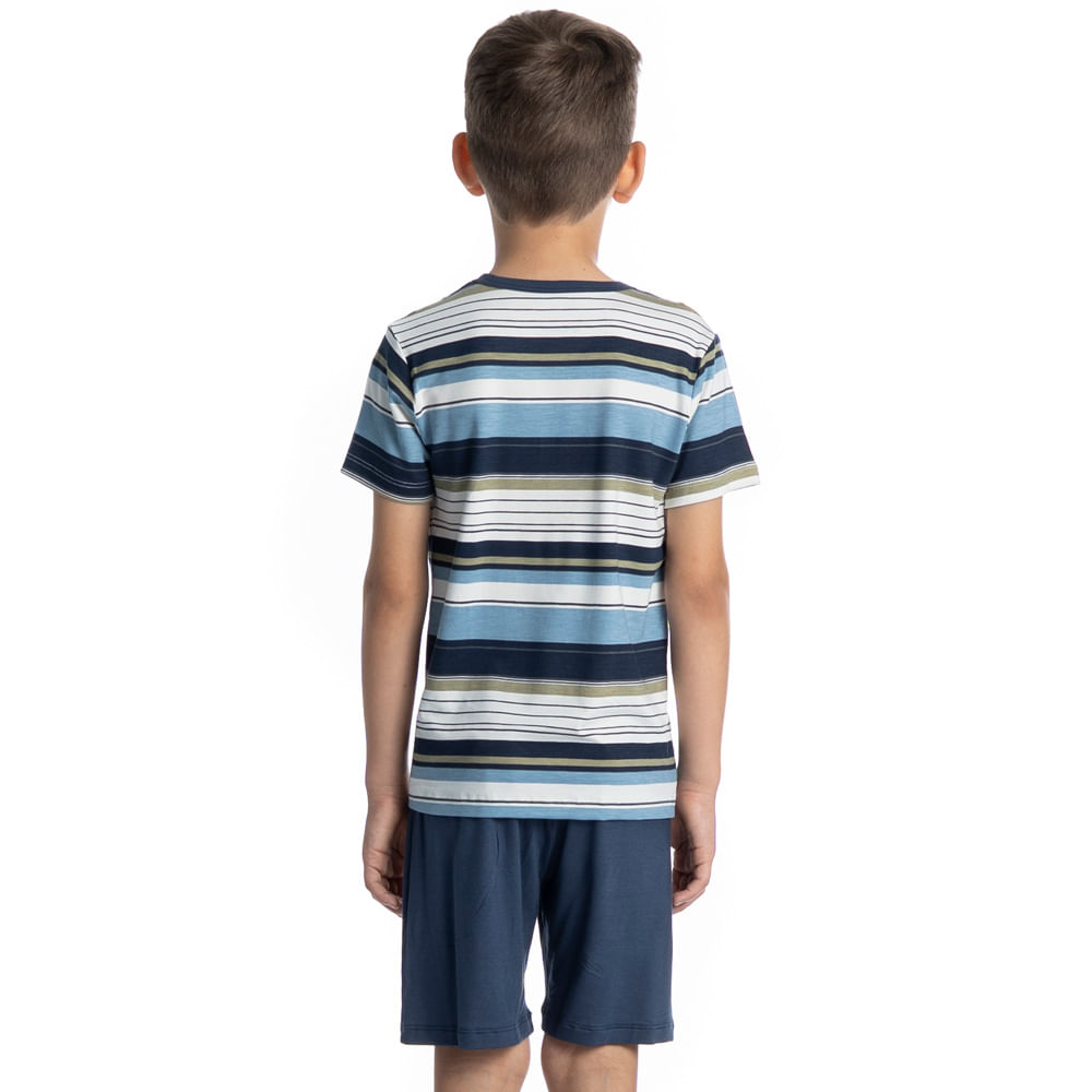 Pijama Curto Infantil José Tombini Azul-marinho - Imagem 2