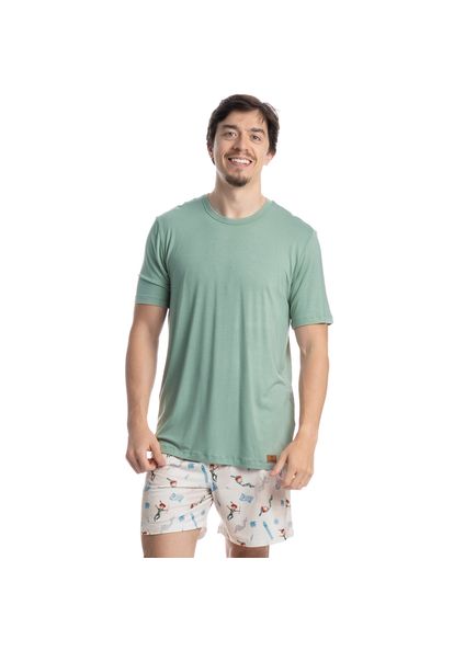 Pijama Masculino Curto Peter Pan Branco - Imagem 1