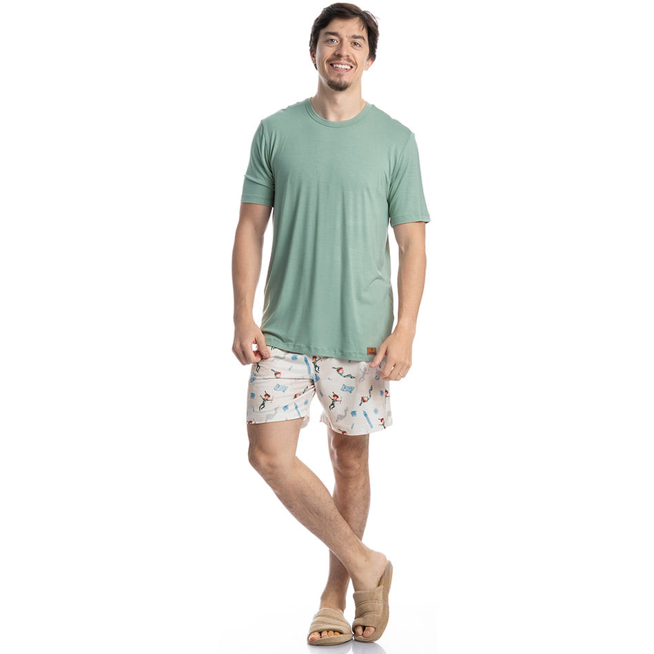 Pijama Masculino Curto Peter Pan - Imagem 3 - Mobile