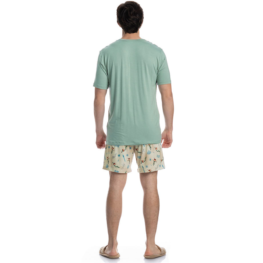Pijama Masculino Curto Peter Pan - Imagem 4 - Mobile