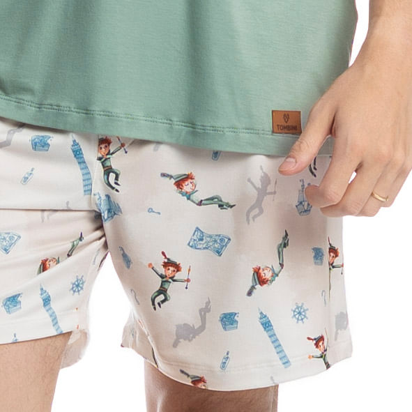 Pijama Masculino Curto Peter Pan - Imagem 5 - Mobile