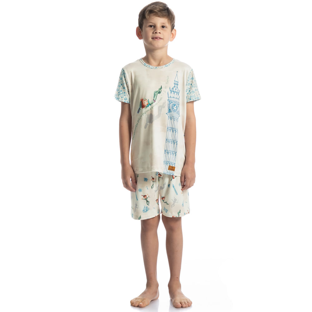 Pijama Infantil Curto Peter Pan - Imagem 3 - Mobile