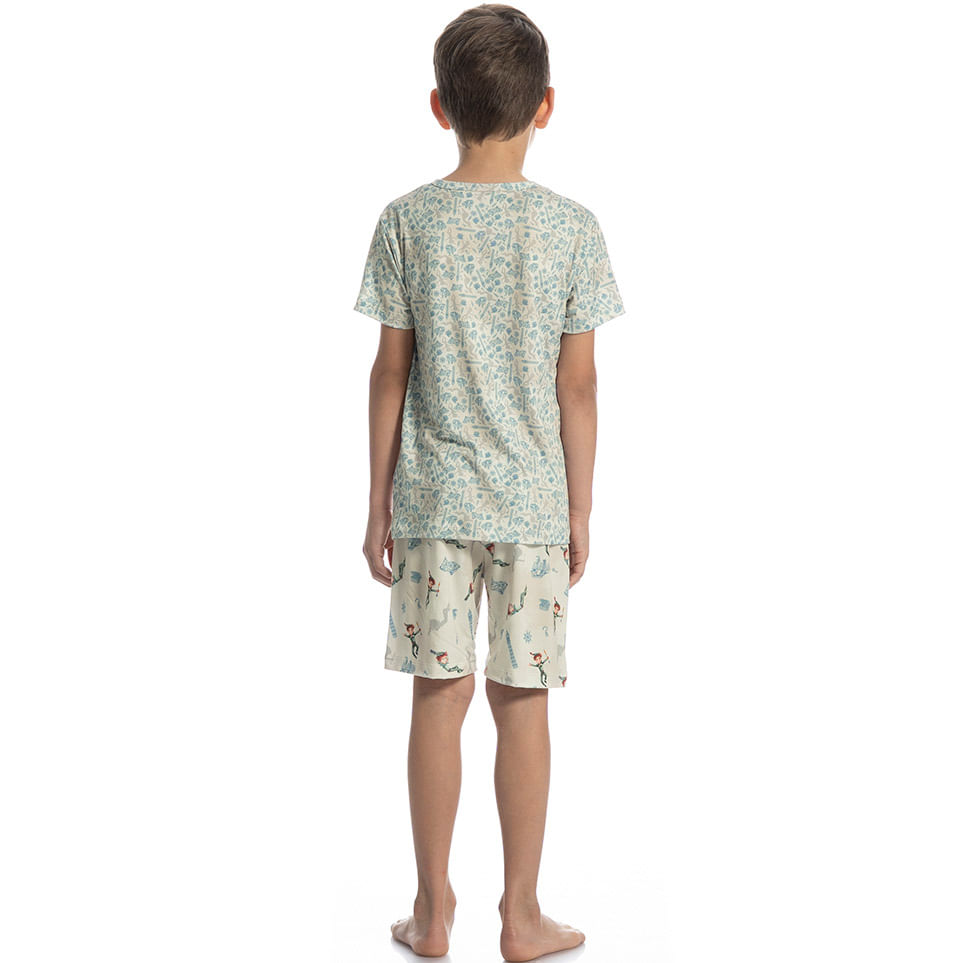 Pijama Infantil Curto Peter Pan - Imagem 4 - Mobile