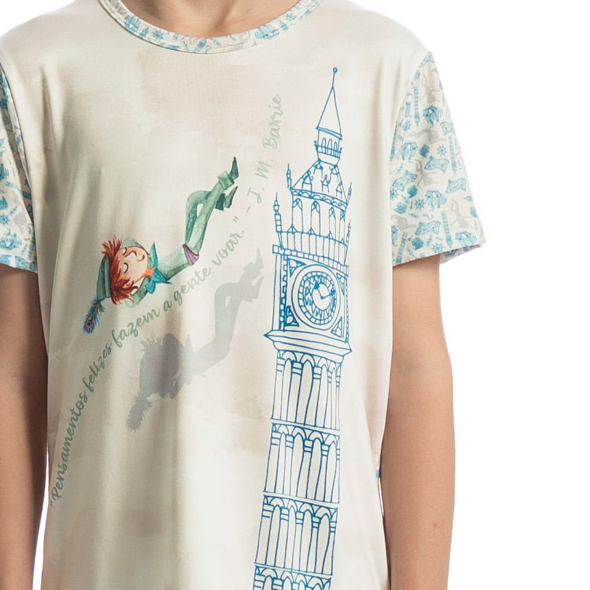 Pijama Infantil Curto Peter Pan - Imagem 5 - Mobile