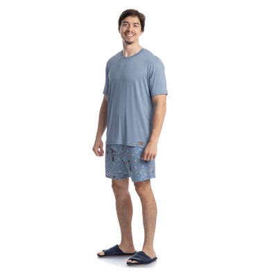 Pijama Masculino Curto Chapeleiro - Imagem 3 - Mobile