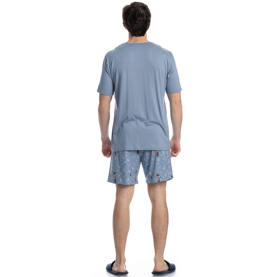 Pijama Masculino Curto Chapeleiro - Imagem 4 - Mobile