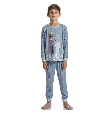 Pijama Infantil Longo Com Punho Chapeleiro - Imagem 3 - Mobile