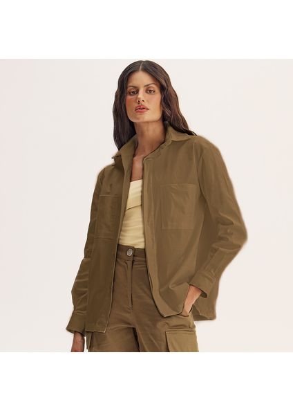 Camisa Feminina Harper Marrom - Imagem 1