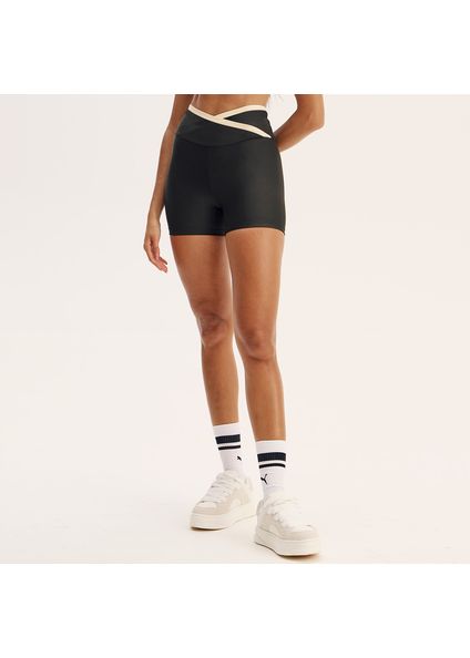 Shorts Curto Wrap Shape Powerline Vivame Preto - Imagem 1