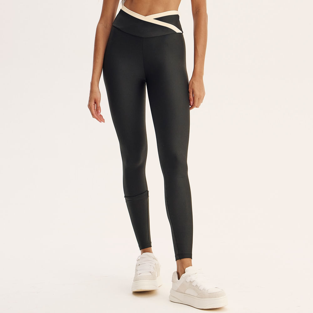 Calça Legging Wrap Shape Powerline Vivame Preto - Imagem 1