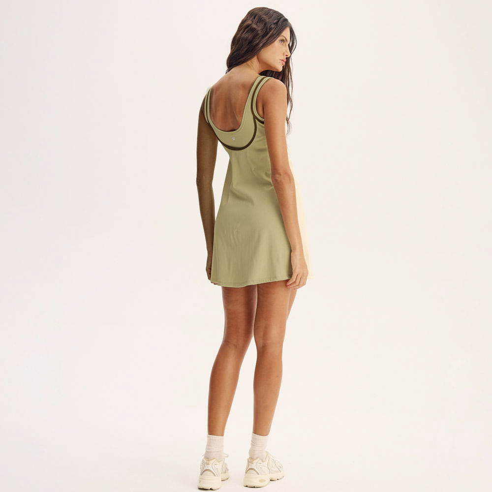 Vestido Com Top E Shorts Rib Matte Vivame - Imagem 4 - Mobile