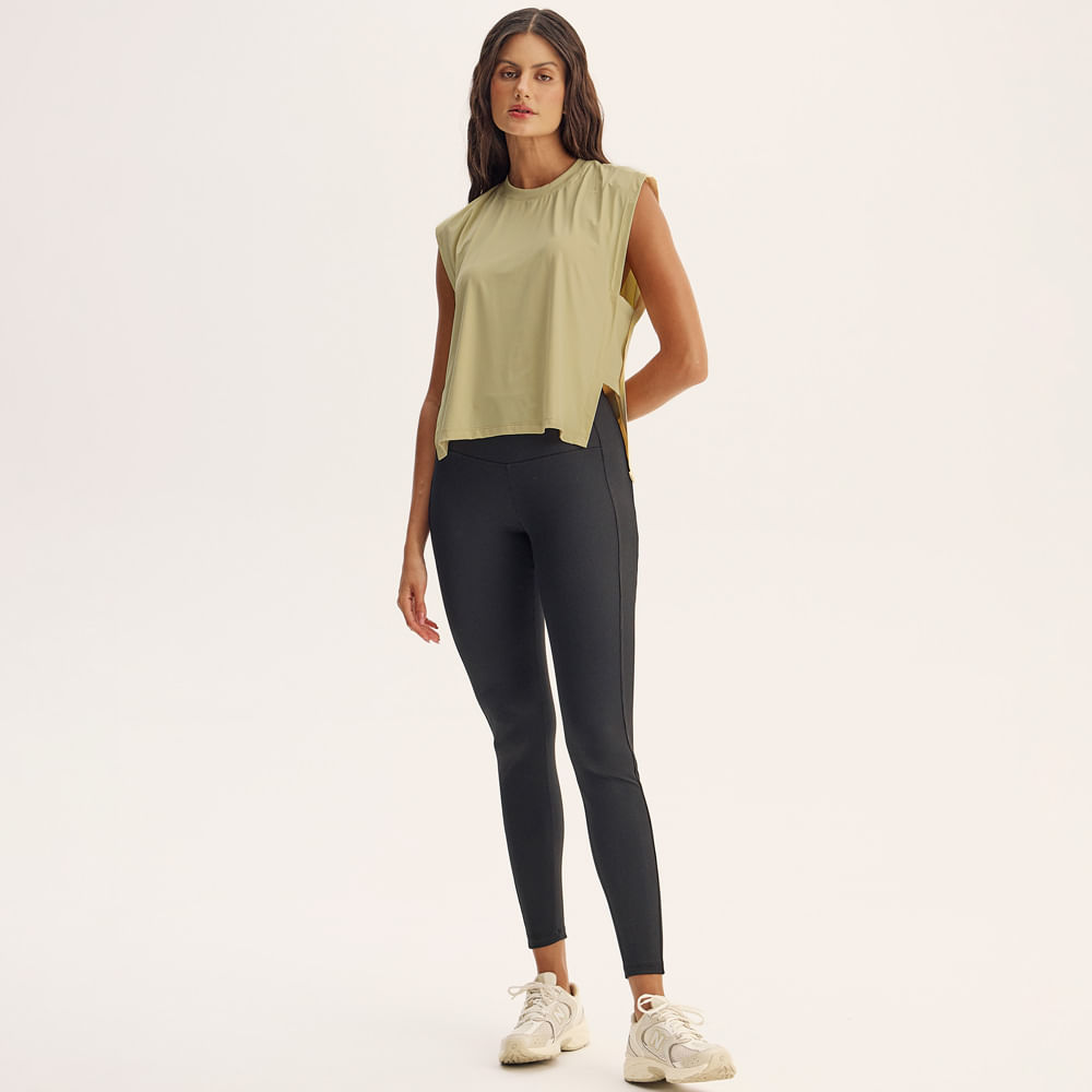 Regata Com Abertura Lateral Rib Matte Vivame - Imagem 3 - Mobile