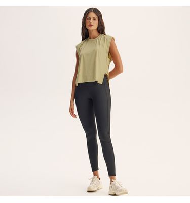 Regata Com Abertura Lateral Rib Matte Vivame - Imagem 3 - Mobile
