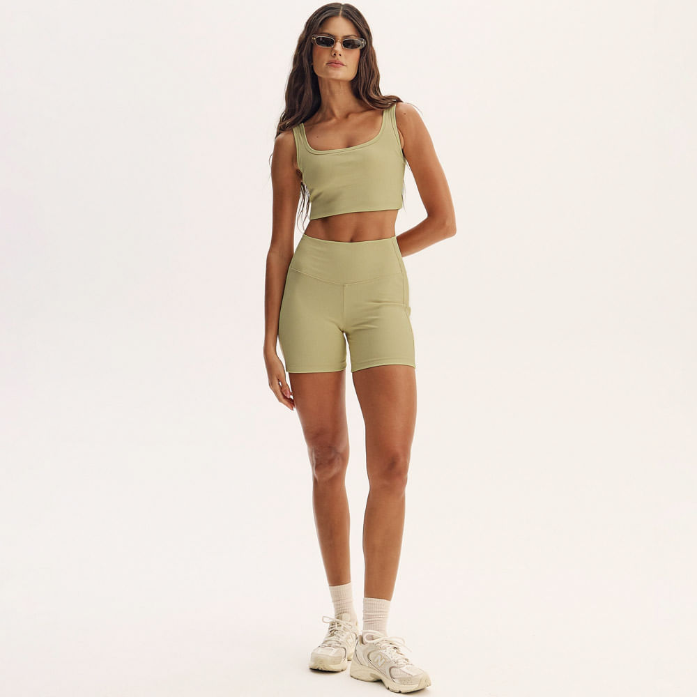 Shorts Médio Rib Matte Vivame - Imagem 3 - Mobile