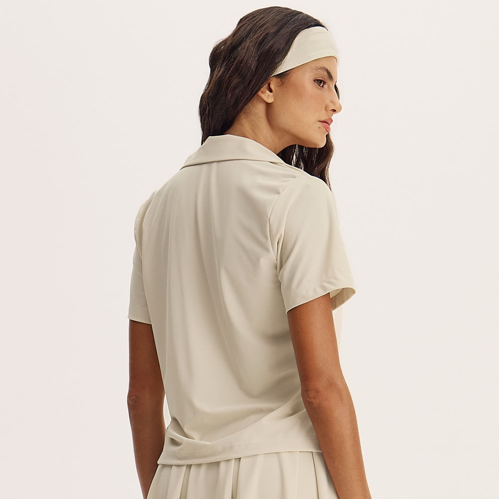 Camiseta Gola Polo Player Vivame Bege - Imagem 2