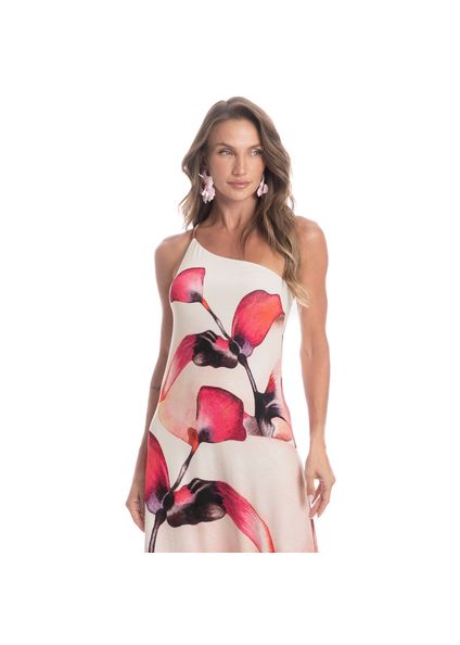 Vestido Assimétrico Alba Rosa - Imagem 1