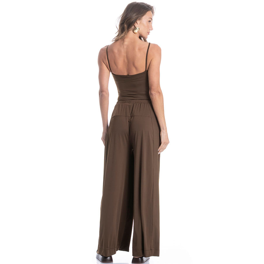 Calça Feminina Com Bolso Xadrez - Imagem 4 - Mobile