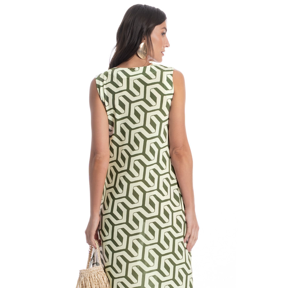 Vestido Com Bolso Verdena Verde - Imagem 2