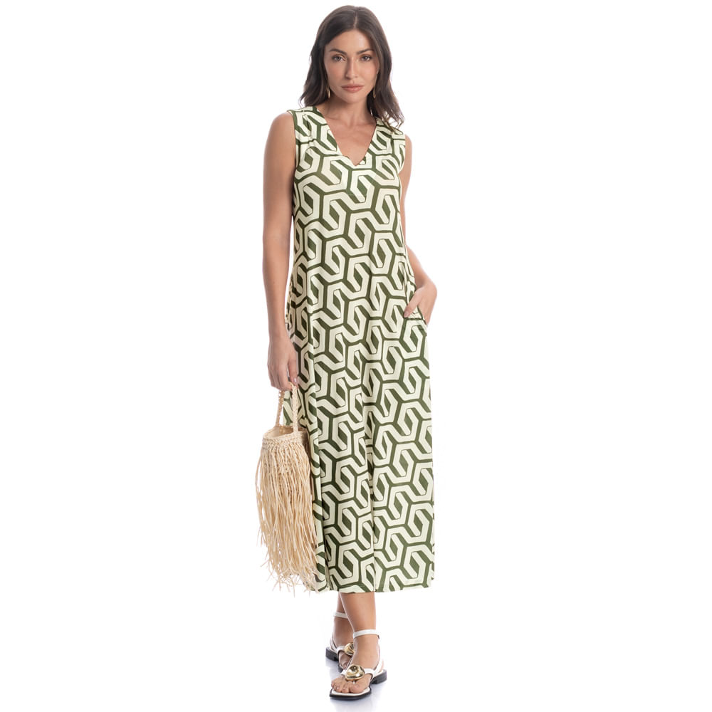 Vestido Com Bolso Verdena - Imagem 3 - Mobile