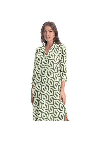 Chemise Midi Manga 7/8 Verdena Verde - Imagem 1