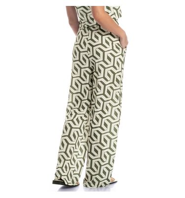 Calça Feminina Com Pregas E Bolso Verdena - Imagem 2 - Mobile