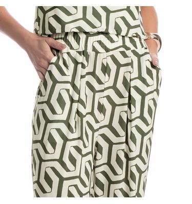 Calça Feminina Com Pregas E Bolso Verdena - Imagem 5 - Mobile