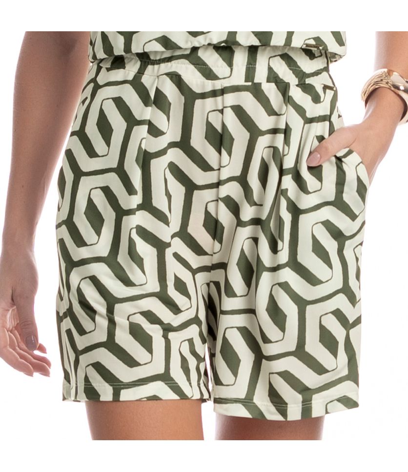 Shorts Com Pregas E Bolso Verdena - Imagem 5 - Desktop