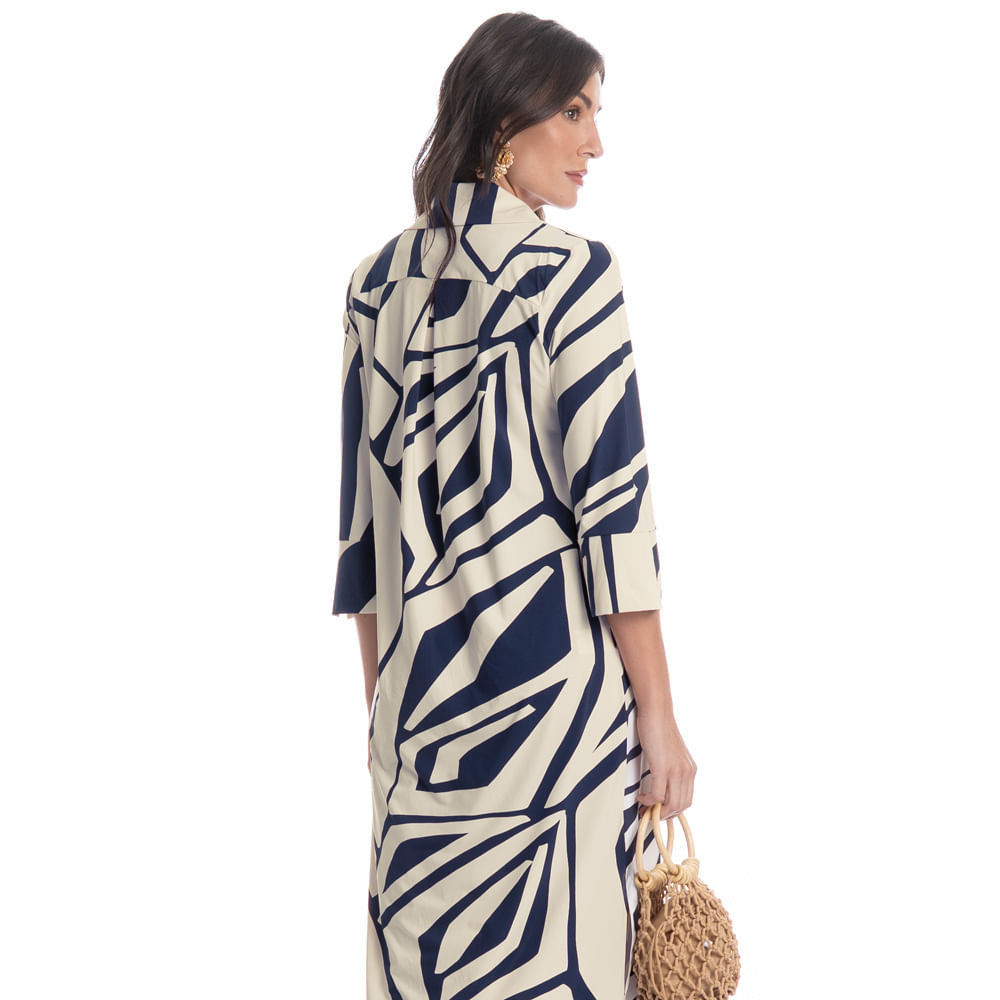 Chemise Midi Manga 7/8 Azzurra - Imagem 2 - Mobile