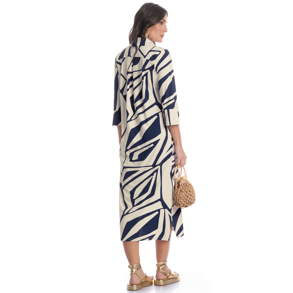 Chemise Midi Manga 7/8 Azzurra - Imagem 4 - Mobile