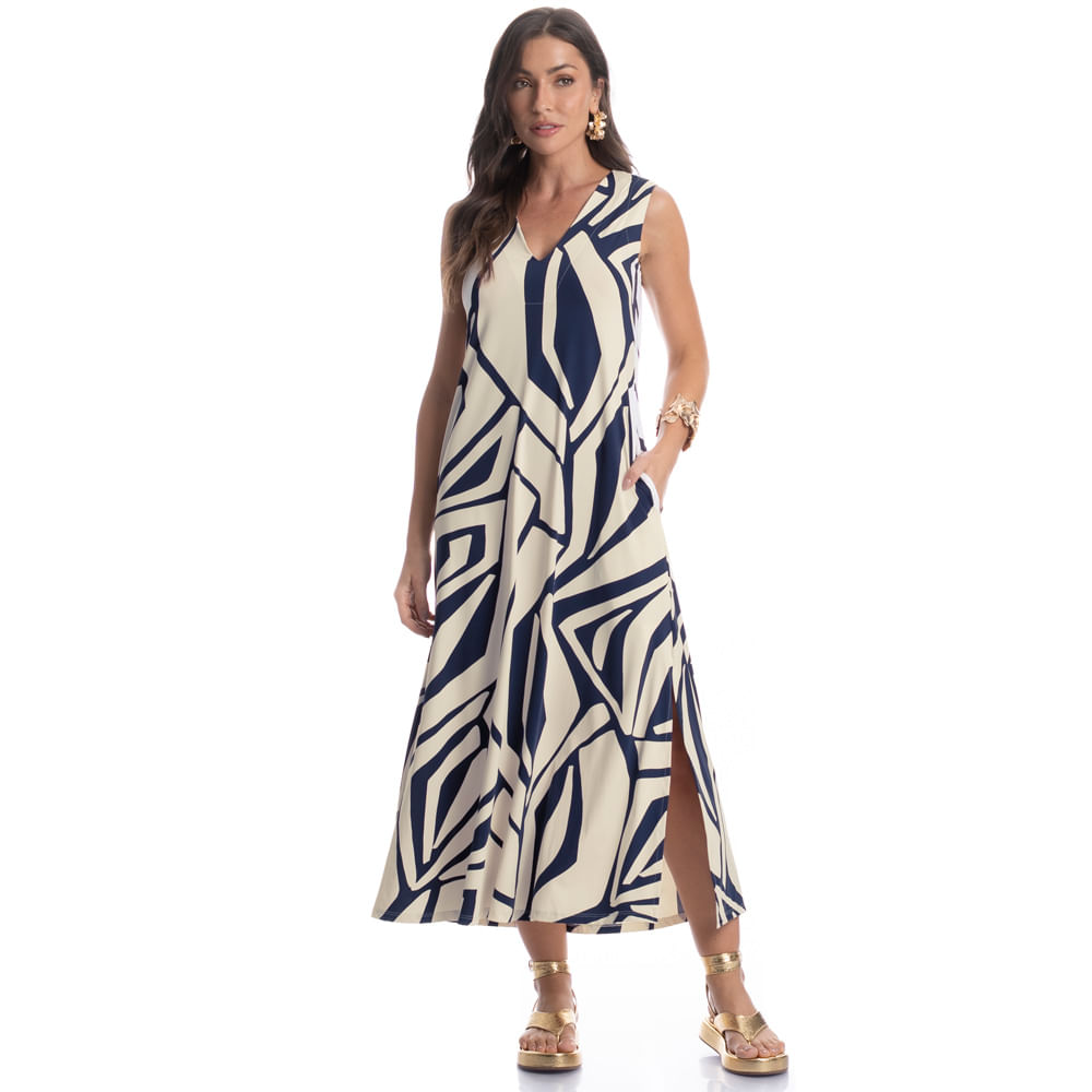 Vestido Com Bolso Azzurra - Imagem 3 - Mobile