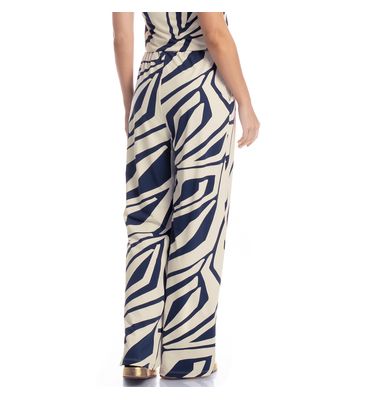 Calça Feminina Com Pregas E Bolso Azzurra - Imagem 2 - Mobile