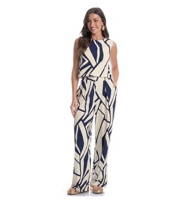 Calça Feminina Com Pregas E Bolso Azzurra - Imagem 3 - Mobile