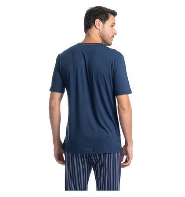 Pijama Longo Manga Curta Stripes Tombini - Imagem 2 - Mobile