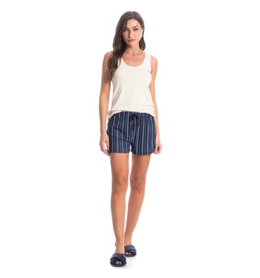 Pijama Feminino Curto Regata Stripes - Imagem 3 - Mobile