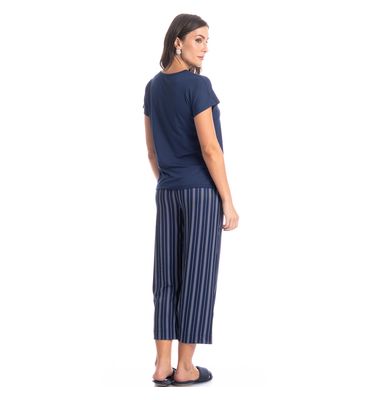 Pijama Feminino Capri Stripes - Imagem 4 - Mobile