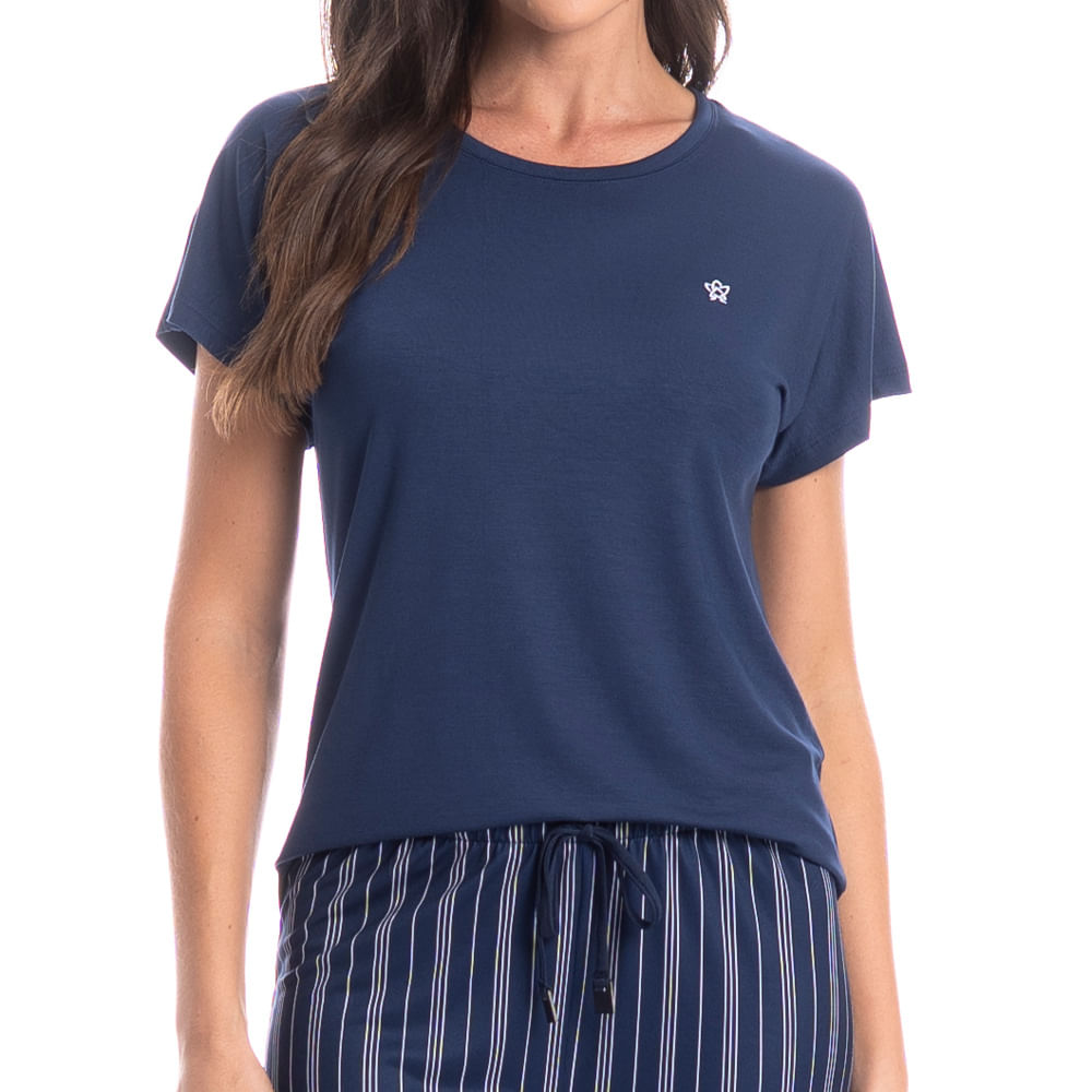 Pijama Feminino Capri Stripes - Imagem 5 - Mobile