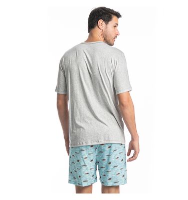 Pijama Masculino Curto Al Mare Tombini - Imagem 2 - Mobile