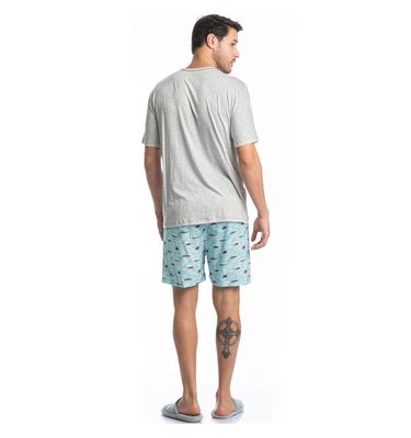 Pijama Masculino Curto Al Mare Tombini - Imagem 4 - Mobile