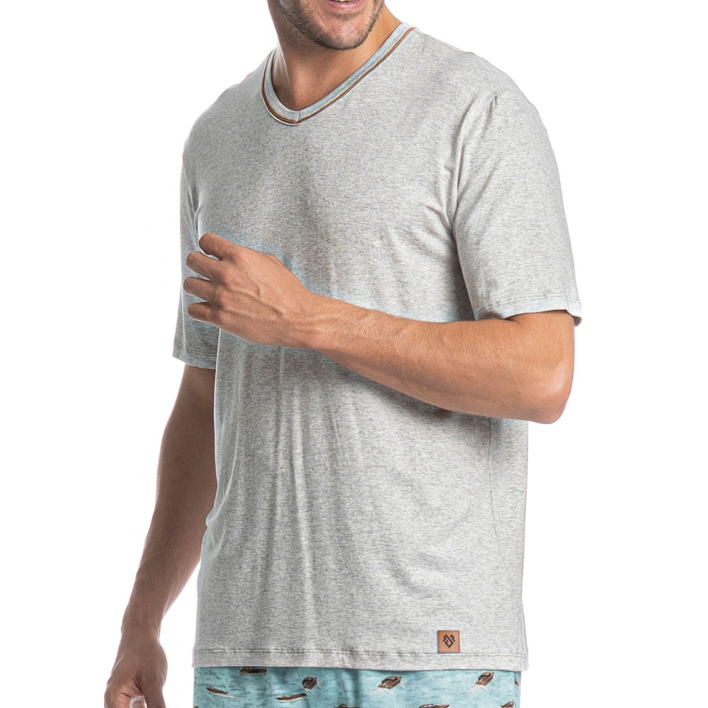 Pijama Masculino Curto Al Mare Tombini - Imagem 5 - Mobile