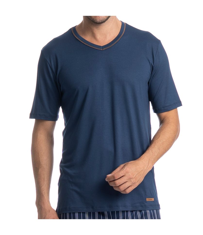 Pijama Masculino Curto Stripes Tombini - Imagem 5 - Desktop