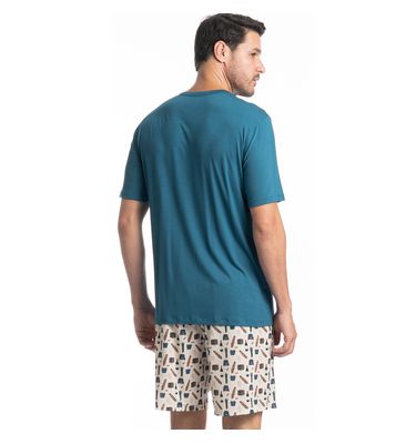 Pijama Masculino Curto Italy Tombini - Imagem 2 - Mobile
