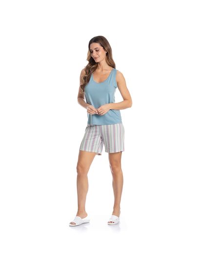Pijama Feminino Shortão Regata Melissa - Imagem 3 - Desktop