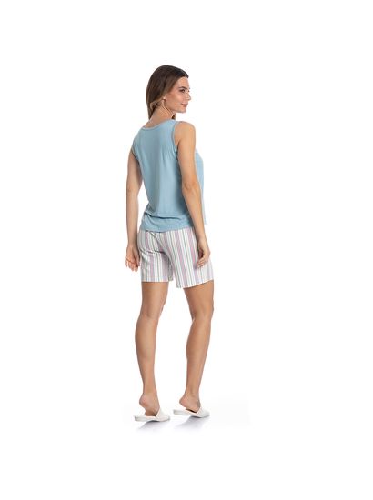 Pijama Feminino Shortão Regata Melissa - Imagem 4 - Desktop
