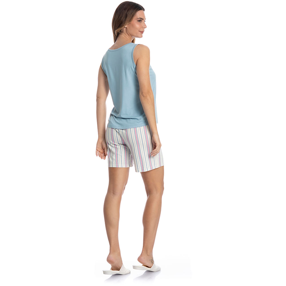 Pijama Feminino Shortão Regata Melissa - Imagem 4 - Mobile