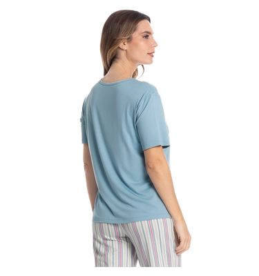 Pijama Feminino Pescador Com Renda Melissa - Imagem 2 - Mobile