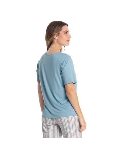 Pijama Feminino Pescador Com Renda Melissa - Imagem 2 - Desktop