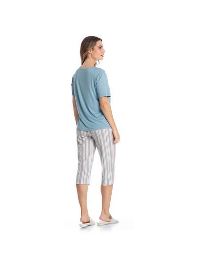 Pijama Feminino Pescador Com Renda Melissa - Imagem 4 - Desktop