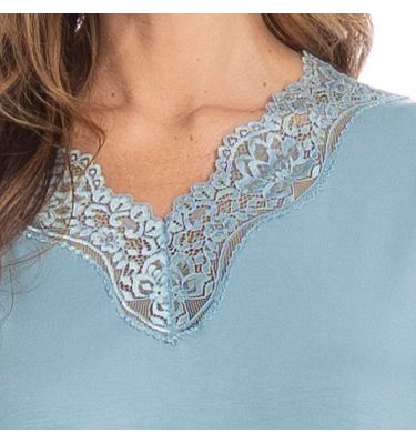 Pijama Feminino Pescador Com Renda Melissa - Imagem 5 - Mobile